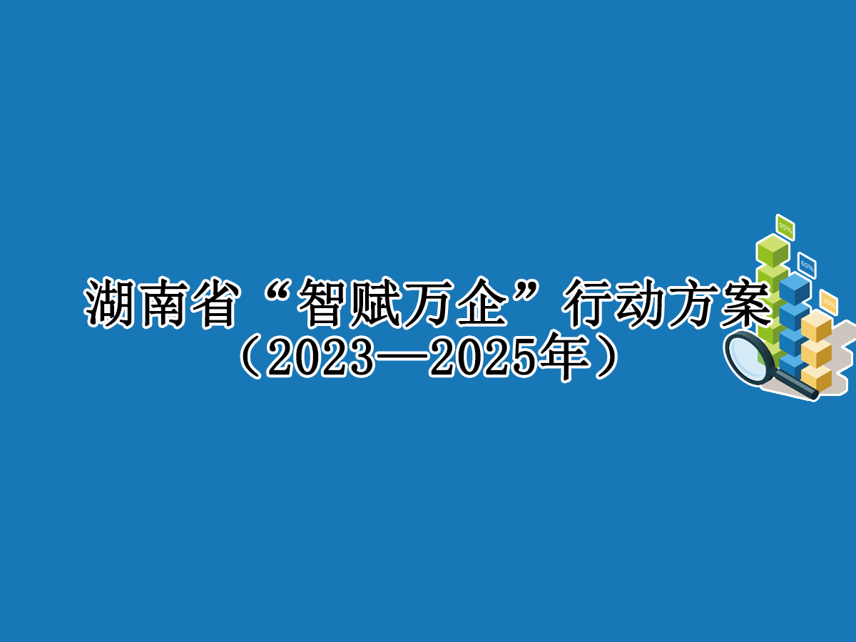 湖南省“智赋万企”行动方案（2023—2025年）