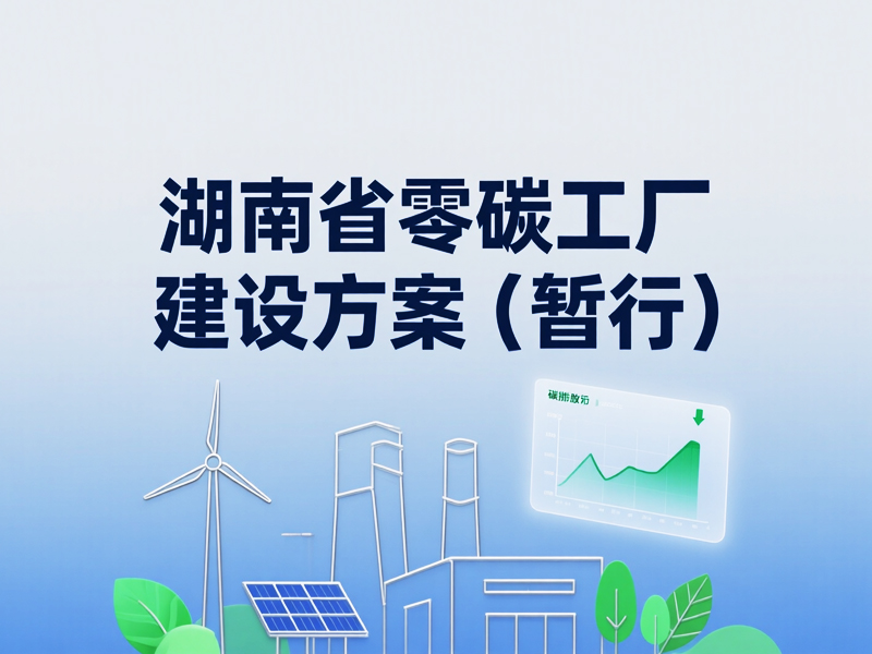 湖南省零碳工厂建设方案（暂行）